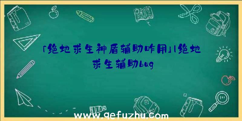 「绝地求生神盾辅助咋用」|绝地求生辅助bug